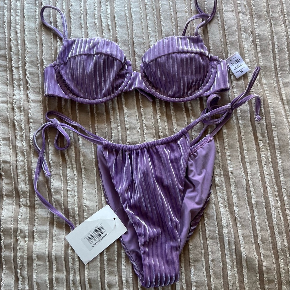 Dippin' Daisy's Lavender Ribbed Bikini